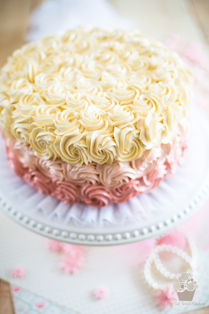 ombre red velvet cake with cream cheese frosting - Bake Love Give