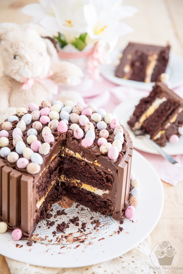 Easter KitKat Cake with Cadbury Cream Egg Filling | eviltwin.kitchen