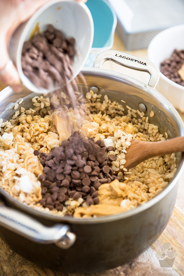 Peanut Butter Chocolate Rice Krispies Treats | eviltwin.kitchen