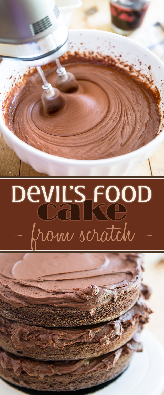 Forget about cake mix and boxes! Once you've made this Devil's Food Cake recipe from scratch, you'll never go back. It's simply the moistest and tastiest! The best part is, it's super easy to make. 