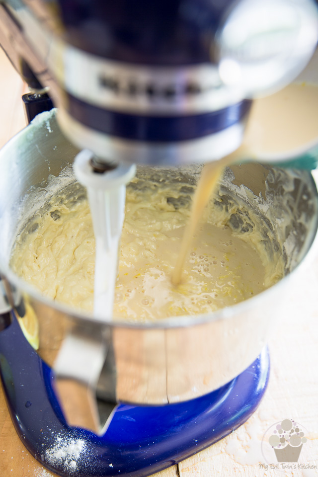Making the cake - Lemon Cream Cheese Bundt Cake step-by-step instructions