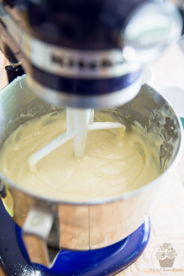 Making the cake - Lemon Cream Cheese Bundt Cake step-by-step instructions