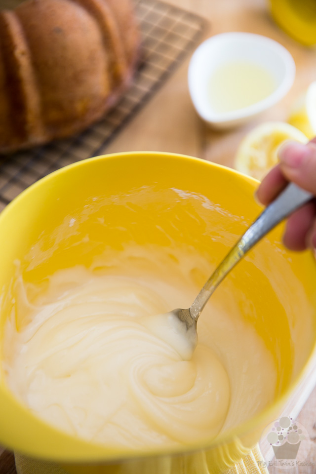 Making the icing - Lemon Cream Cheese Bundt Cake step-by-step instructions