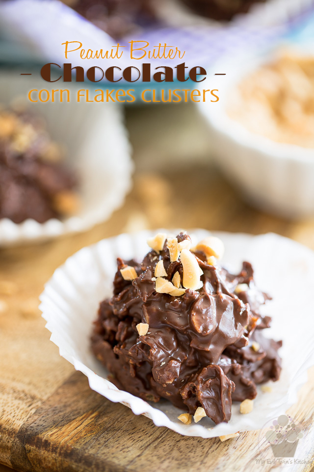 Peanut Butter Chocolate Corn Flakes Clusters | eviltwin.kitchen