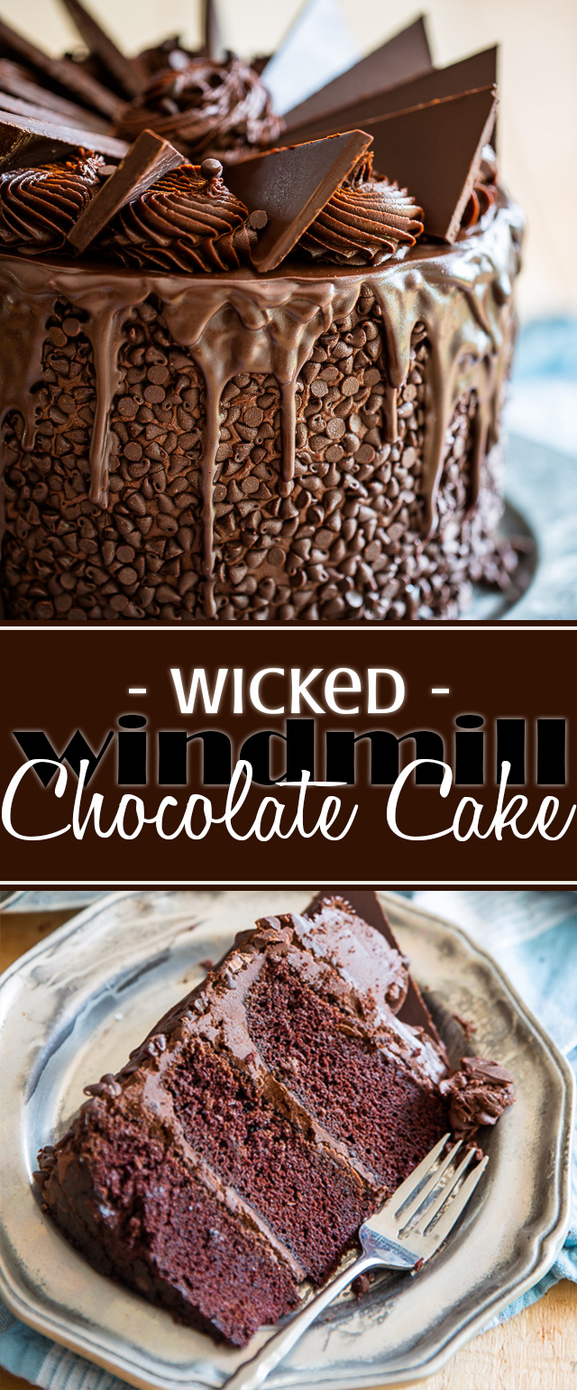 For the real hard-core chocolate lovers; this wicked windmill chocolate cake is a true masterpiece that's guaranteed to wow your guests.