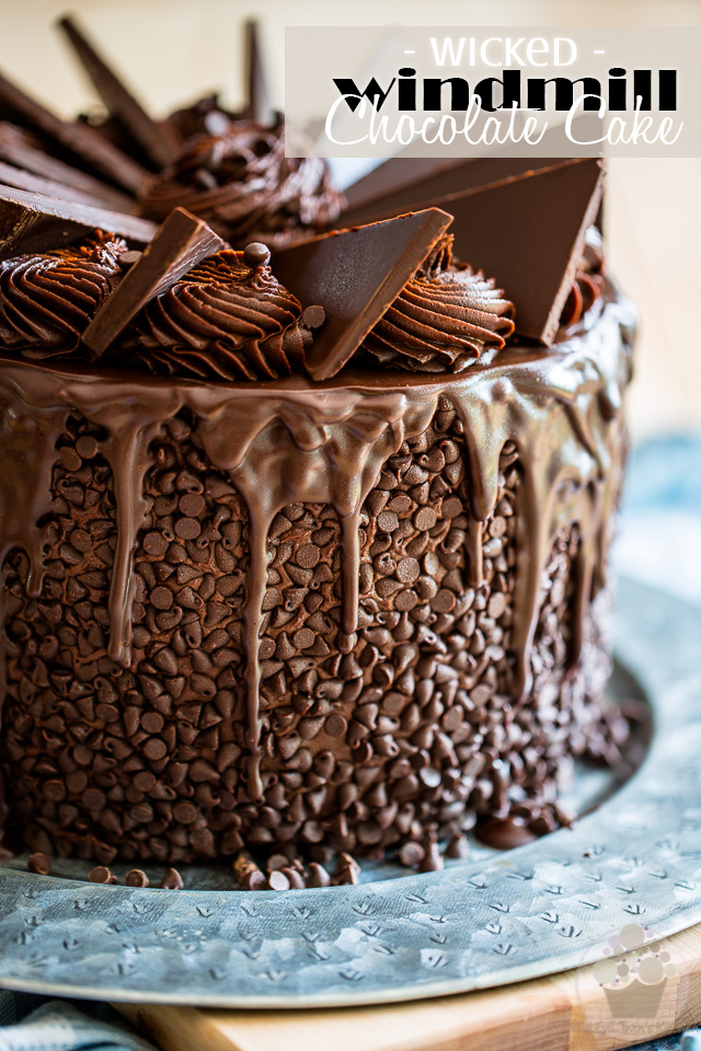 For the real hard-core chocolate lovers; this wicked windmill chocolate cake is a true masterpiece that's guaranteed to wow your guests.