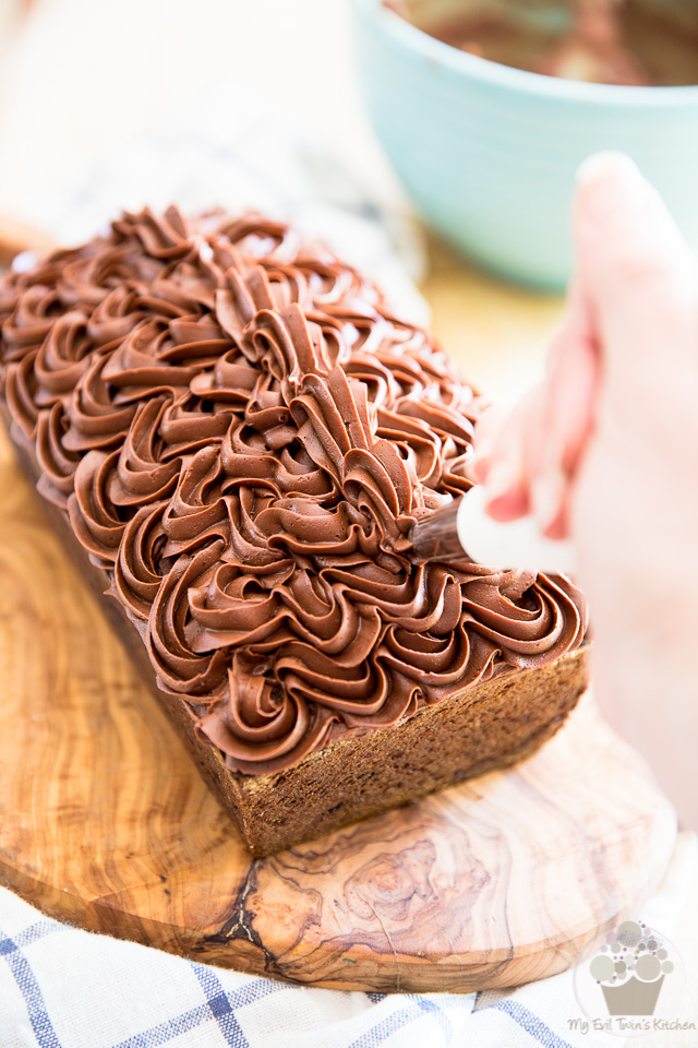 Marbled Chocolate Banana Bread with Chocolate Cream Cheese Frosting by My Evil Twin's Kitchen | step-by-step instruction on eviltwin.kitchen