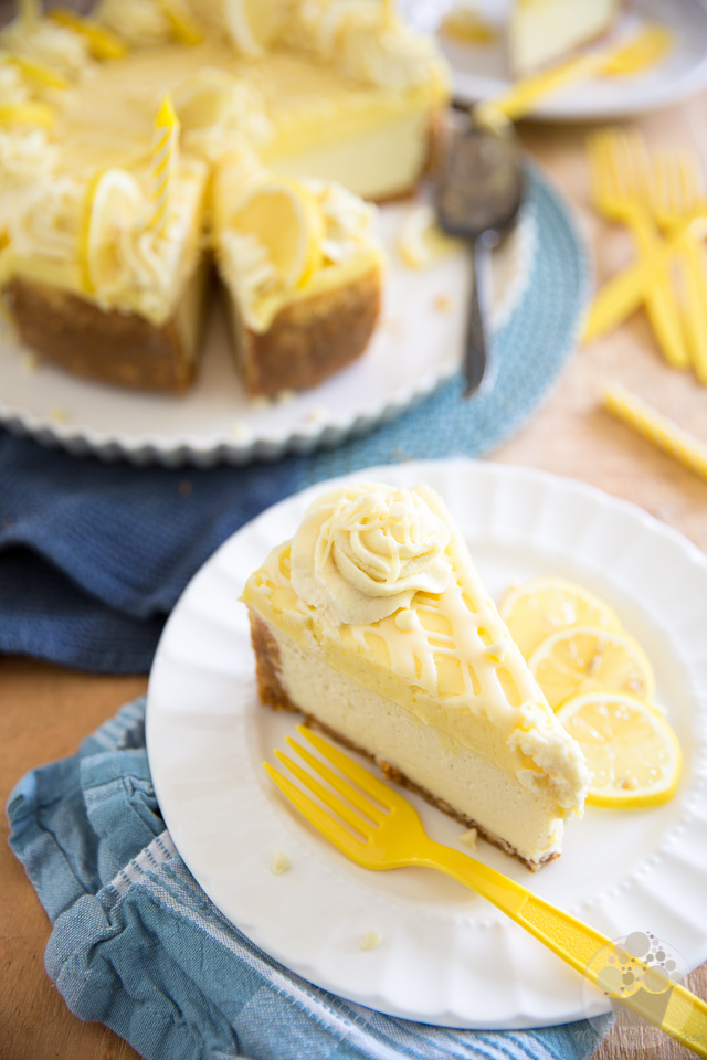  This White Chocolate Lemon Curd Cheesecake is so creamy and dreamy, your taste buds will think they have died and gone to heaven. It feels like you're eating a refreshing, lemony slice of the most unctuous cheesecake, topped with the most insanely delicious lemon pie. Click for the recipe; you know you want it! 
