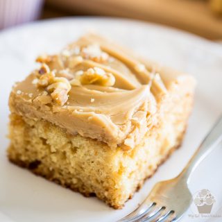 A moist and fluffy cake topped with a thick layer of rich and creamy brown sugar fudge; this Brown Sugar Fudge Cake is an indulgent and insanely delicious dessert.