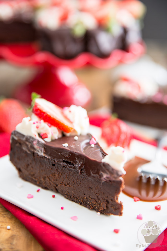 So rich, dense, creamy and decadent, this Flourless Chocolate Cake is what every true chocolate lovers' dreams are made of!