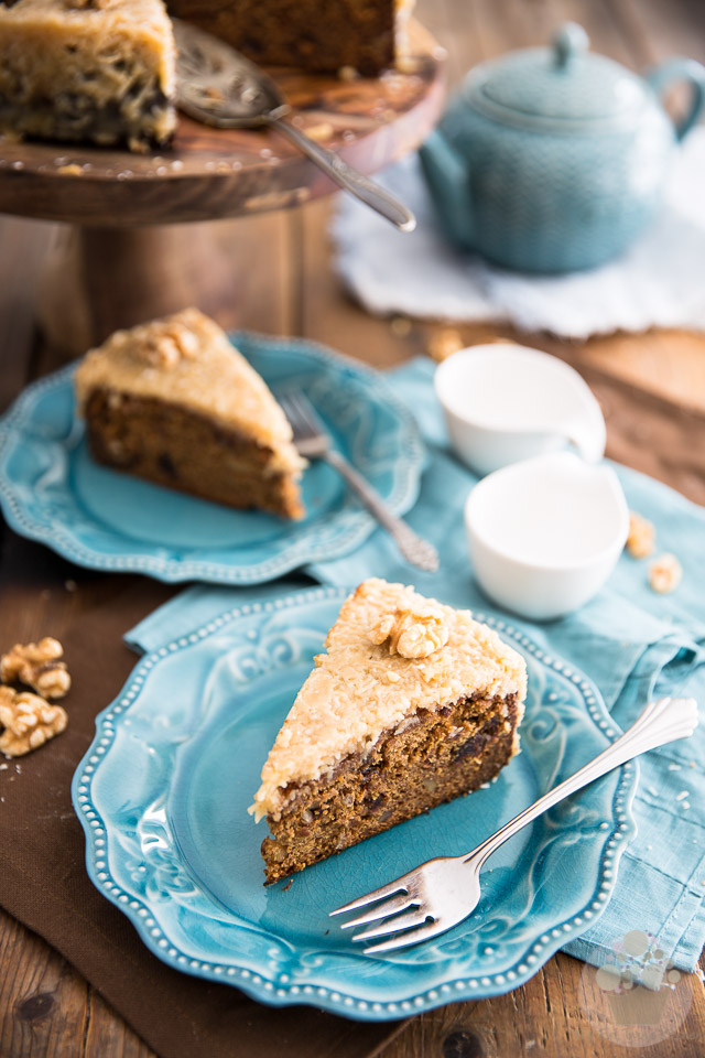 Queen Elizabeth Cake is a dense and buttery cake made rich thanks to the addition of dates and nuts and topped with a delicious brown sugar coconut frosting. 