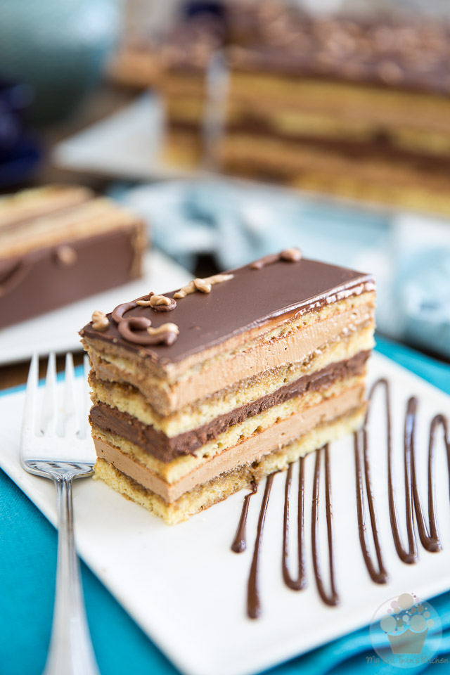 While making Opera Cake from scratch will have you spend a hefty chunk of time in the kitchen, I swear it's so decadent, it's totally worth the effort. 