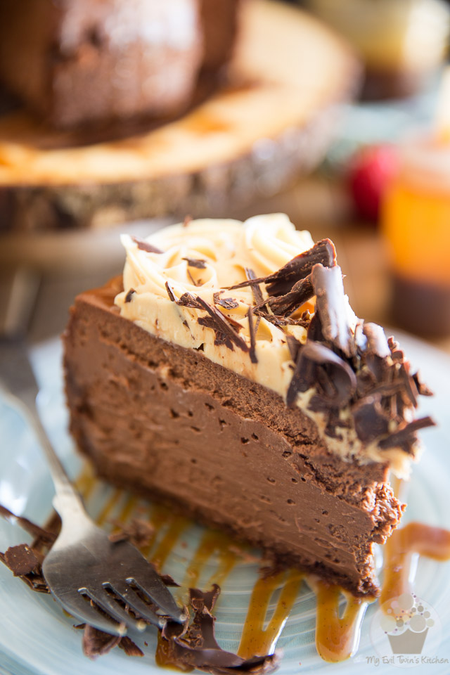 This Stout Dark Chocolate Cheesecake with White Chocolate Bailey's Ganache is so creamy you'd swear it was a mousse! And that ganache? There are no words...