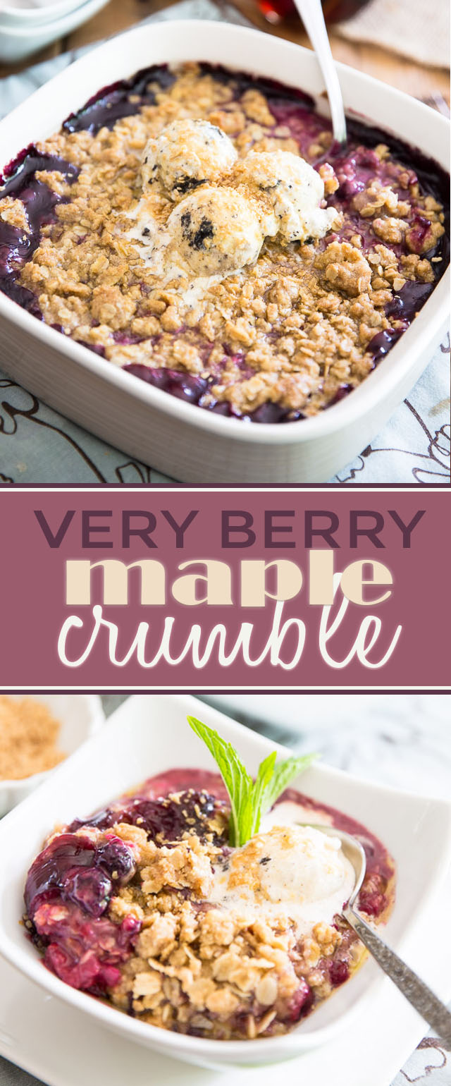 Need a change from your habitual berry crumble? Kick things up a notch and drench your berries in a delicious, creamy maple filling! So good, you'll never look back!