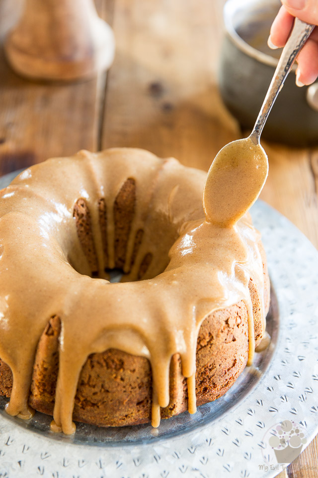 Pumpkin Spice Bundt Cake with Brown Sugar and Cream Cheese Glaze by My Evil Twin's Kitchen | Recipe and step-by-step instructions on eviltwin.kitchen