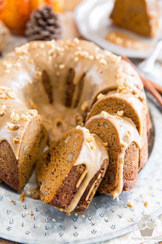 Pumpkin Spice Bundt Cake with Brown Sugar and Cream Cheese Glaze by My Evil Twin's Kitchen | Recipe and step-by-step instructions on eviltwin.kitchen